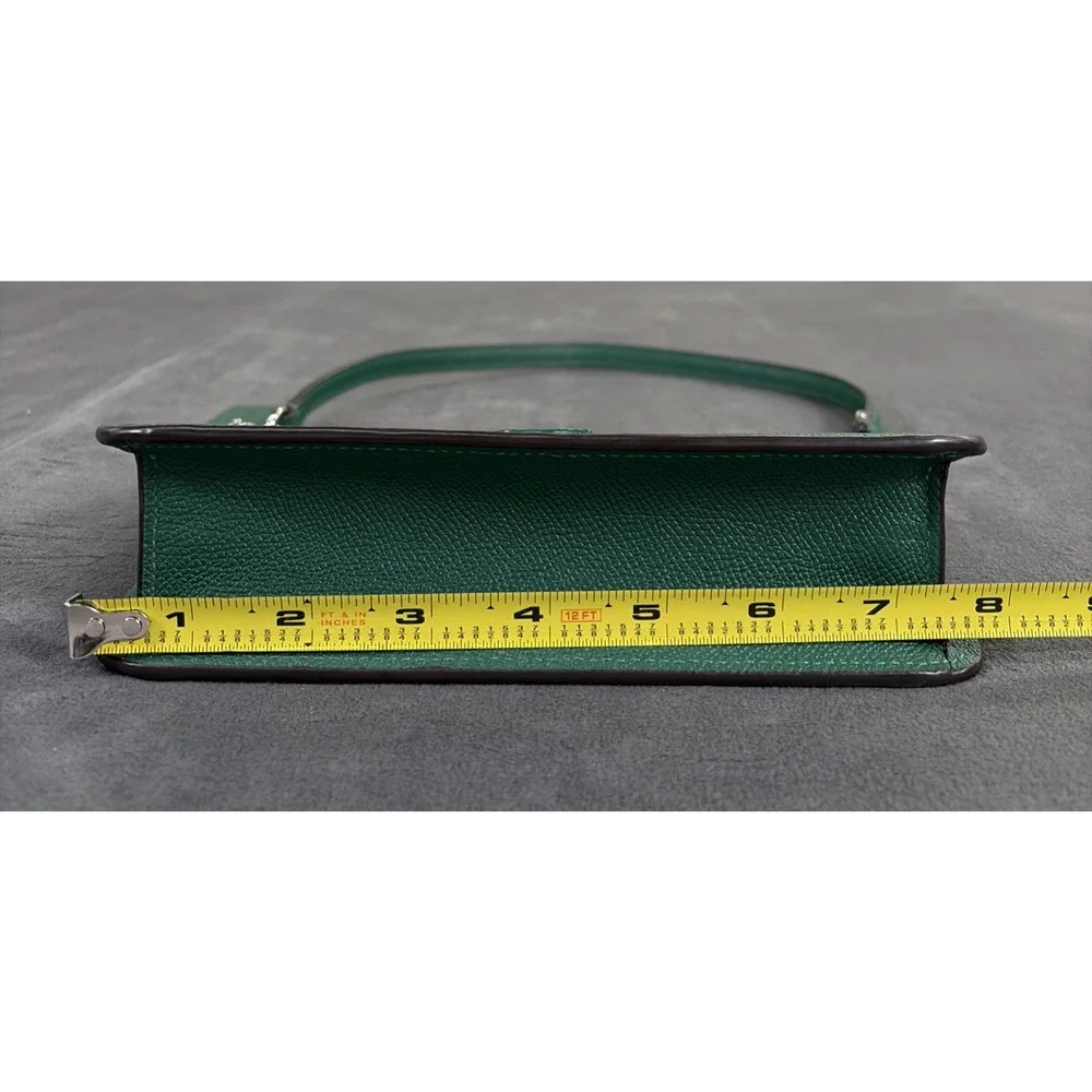 COACH Pouch Bag With Signature Canvas Detail Green Logo Mini Shoulder Bag Chrty